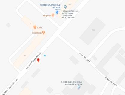 Билборд A в Херсоне, 3х4 м.  Перекопська вул.(р-н Медичного Коледжу) схема