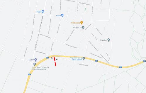 Нестандарт A у Херсоні м.Олешки/ в'їзд зі сторони Голої Пристані/ вул.Мічуріна/ №1 лівий схема