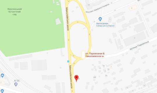 Білборд, Бігборд (Борд)  A у Херсоні Миколаївське шосе(навпроти бази "Холодильник") схема