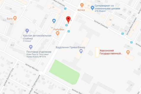 Білборд, Бігборд (Борд)  B у Херсоні Стрітенська вул./Аграрний університет схема
