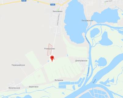 Билборд A в Херсоне, 3х6 м.  с.Ромашкове/розвилка на тур.бази Рибачий Стан і Дельта Дніпра схема