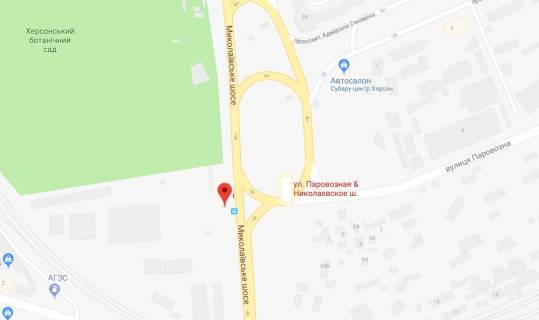 Билборд A в Херсоне Миколаївське шосе( пл.200-річчя Херсона) схема