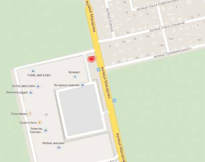Билборд B в Ровно, 6х3м  м. Рівне, вул. Кулика і Гудачека, 23 схема