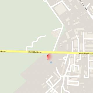 Билборд B в Ровно, 6х3м  м. Рівне, вул. Млинівська, 19 схема