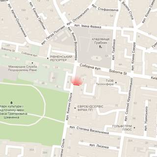 Билборд B в Ровно, 6х3м  м. Рівне, вул. Княгині Ольги, 3 схема