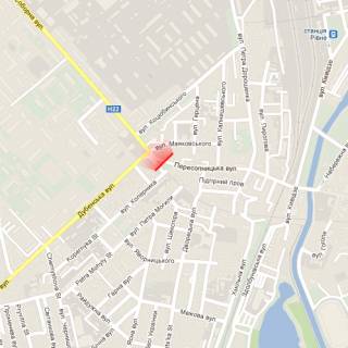 Билборд B в Ровно, 6х3м  м. Рівне, вул. Соборна, перехрестя з вул.Пересопницькою схема