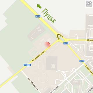 Білборд, Бігборд (Борд)  B у Рівному, 6х3м  м. Рівне, вул. Млинівська, 30 схема