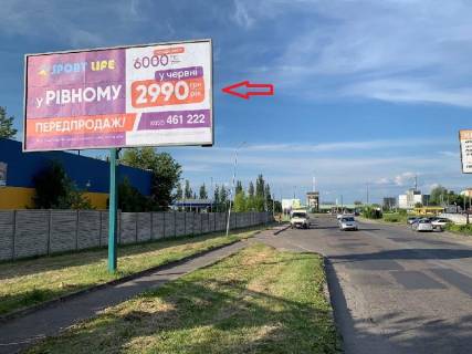 Білборд, Бігборд (Борд)  B у Рівному, 6х3м  м. Рівне, вул. Млинівська, 30 Фото 1