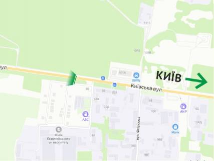 Билборд A в Ровно, 6х3м  м. Рівне, вул. Київська, 90 схема