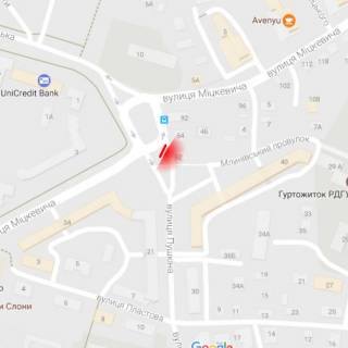Білборд, Бігборд (Борд)  B у Рівному, 6х3м  м. Рівне, вул. Героїв Поліції, в районі перехрестя з вул. Міцкевича схема