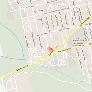 Билборд B в Ровно, 6х3м  м. Рівне, вул. Дубенська, 40 схема