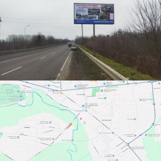 Билборд A в Луцке, 3х6  вул.Глушець, напрям з Рованець до Луцька ст. СТО фото 1