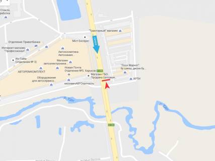 Білборд, Бігборд (Борд)  A у Харкові, 3х6  Окружна дорога (3)_авторинок Лоск, з міста схема
