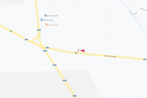 Билборд A в Мангуше, 3х6  просп Миру схема