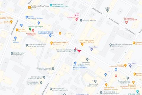 Ситилайт B в Харькове, 1,24х1,84  Ярослава Мудрого вул., 16 схема