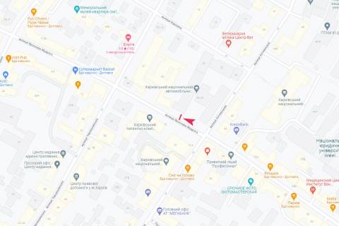 Ситилайт A в Харькове, 1,24х1,84  Ярослава Мудрого (Петровського) вул., 25 схема