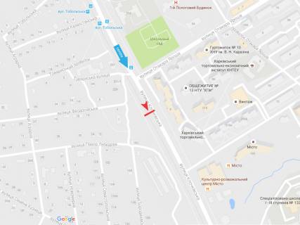 Билборд A в Харькове, 3х6  Клочківська вул., навпроти будинку 220, в центр схема