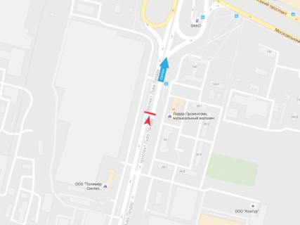 Билборд A в Харькове, 3х6  Льва Ландау пр-т, 58, в центр схема