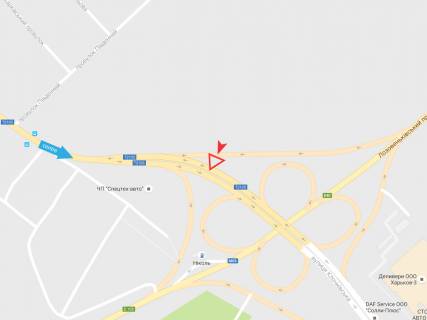 Билборд B в Харькове, 3х6  Клочківська вул. - Лозовеньківський пр-т (2) схема