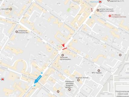 Ситилайт A в Харькове Пушкинская ул., 64    схема