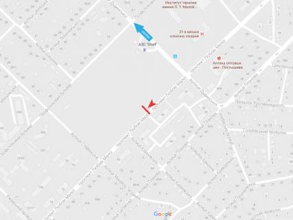 Билборд A в Харькове, 3х6  Любові Малої пр-т, 49, з центру схема