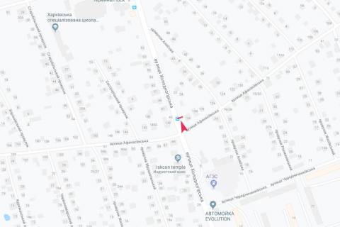 Ситилайт A в Харькове, 1,24х1,84  Холодногірська - Афанасівська, 136 (зупинка Афанасівська), з центру схема