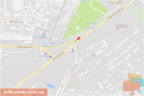 Призматрон, Призма A у Запоріжжі Полтавский шлях ул. - Залютинская ул., из центра (Правый) - 166079 схема