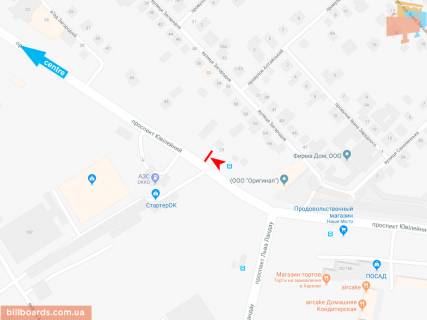 Призматрон, Призма A у Запоріжжі Юбилейный пр-т (напротив дома № 32-Б), в центр (ост. Льва Ландау) - 166119 схема