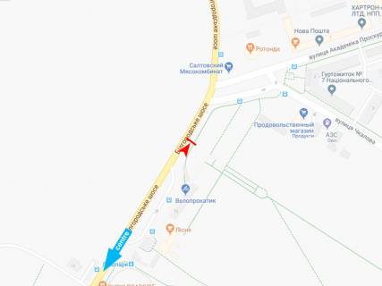Беклайт A у Харкові Белгородское шоссе, 16, из центра схема