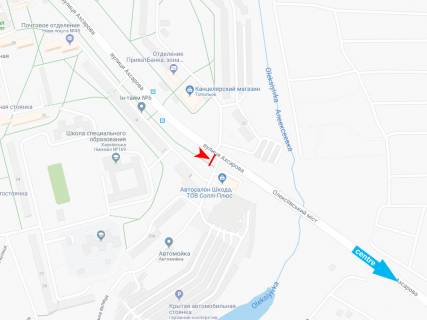 Билборд A в Харькове, 3х6  Ахсарова вул., 20, в центр схема
