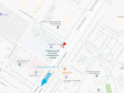 Билборд A в Харькове, 3х6  Перемоги пр-т, 55, в центр схема