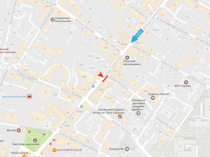 Ситилайт A в Харькове Пушкинская ул., 52 схема