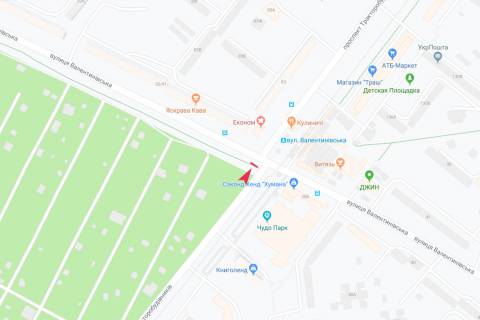 Билборд B в Харькове, 3х6  Тракторобудівників пр-т - Валентинівська вул., з центру схема