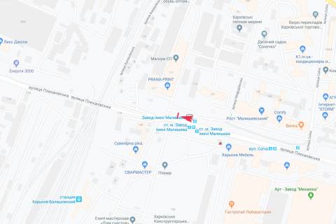 Билборд A в Харькове, 3х6  Георгія Тарасенка (Плеханівська) вул., 119, в центр схема