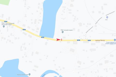 Билборд  в Тростянце вьезд в город схема