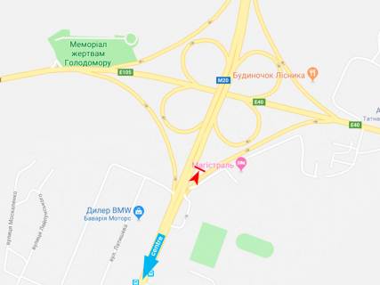 Білборд, Бігборд (Борд)  A у Дніпро (Дніпропетровськ), 3х6  Академіка Курчатова пр-т - Лозовеньківський пр-т (1) схема