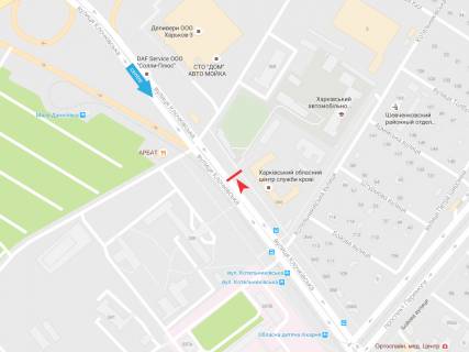 Білборд, Бігборд (Борд)  A у Харкові, 3х6  Клочківська вул., 366, з центру схема