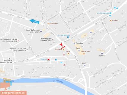 Призматрон, Призма A у Запоріжжі Моисеевская ул. - Шевченко ул., из центра   ( VIP ) - 54356 схема