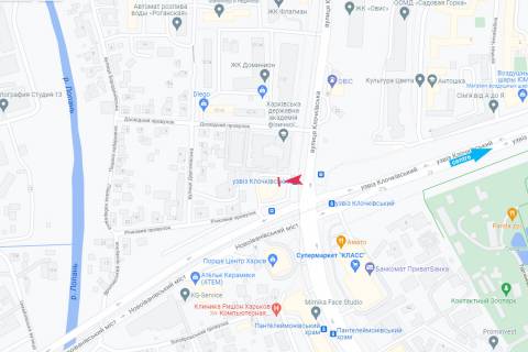 Билборд A в Харькове, 11,52 х 5,76  Клочковська вул., 99-А, БЦ "Панорама", до центру (Супермаркети "КЛАСС", "Рост", магазин МДК, автосалон "Порше") *вертикальний схема