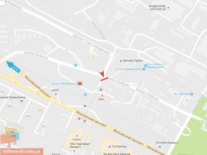 Призма A в Запорожье Московский пр-т - Тракторостроителей пр-т - 54402 схема