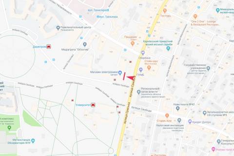 Білборд, Бігборд (Борд)  A у Харкові Сумская ул.,39 схема