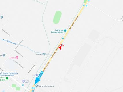 Ситилайт A в Запорожье Белгородское шоссе, 7-А - Макаренко ул. (остановка "ул. Велоцентр") схема