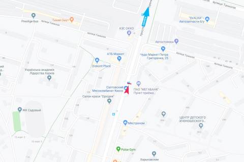 Сiтiлайт A у Харкові, 1,24х1,84  Петра Гриоренка пр-т, 31 (зупинка 29-й мікрорайон), в центр схема