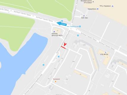 Білборд, Бігборд (Борд)  B у Харкові, 3х6  Барабашова вул., 46, з центру схема