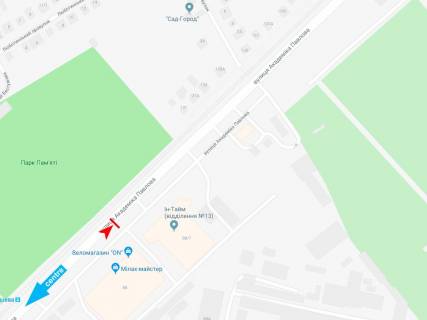 Билборд A в Харькове, 3х6  Академіка Павлова вул., 88 (2), з центру (парк Пам'яті) схема