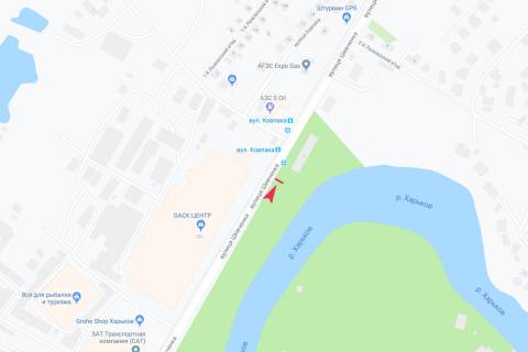 Билборд A в Харькове, 3х6  Шевченка вул., 260, з центру схема