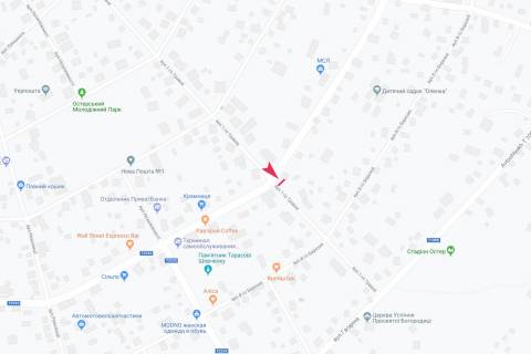 Білборд, Бігборд (Борд)  B у Острі вул Першого травня схема