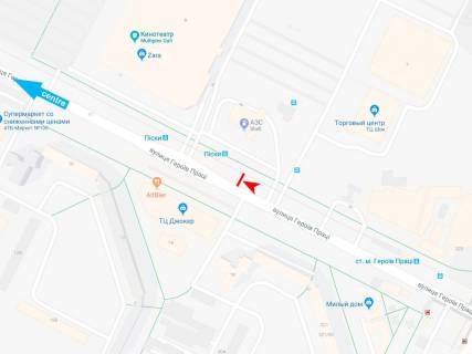 Призма A в Харькове, 3х6  Нескорених (Героїв Праці) вул., 9-Б, в центр (VIP) (Дафі) - 471424 схема