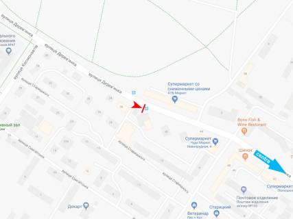 Сiтiлайт A у Харкові, 1,24х1,84  Дерев'янка вул., 38-А (зупинка вул. Генріха Алтуняна (Новопрудна)) схема