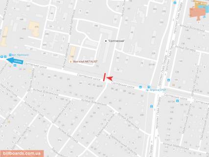Билборд A в Запорожье Салтовское шоссе, 73, в центр схема